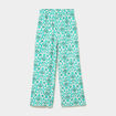 Pantalon large fluide taille &eacute;lastiqu&eacute;e ecru femme