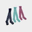 Lot 3 collants multicolore fille