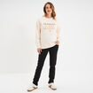 Sweat allaitement manches longues beige femme maternité