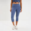 Legging corsaire de sport stretch bleu fonc&eacute; femme