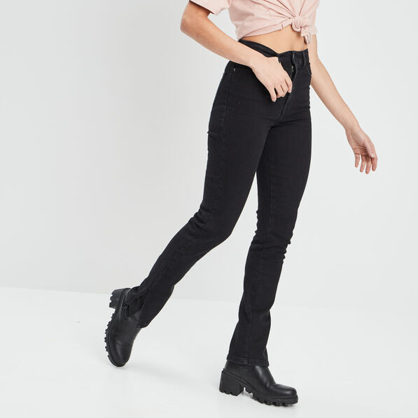 jeans slim taille haute fendu denim noir femme Jeans slim taille haute fendu denim noir femme