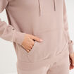 Sweat hoodie molleton &agrave; capuche marron clair femme