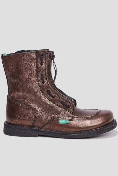 Bottines en cuir Kickers Meeticrock marron femme