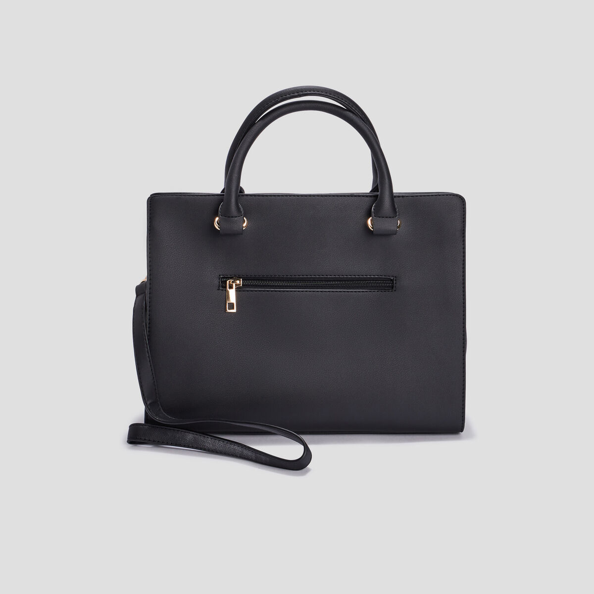 Sac rectangulaire bandoulière ajustable noir femme