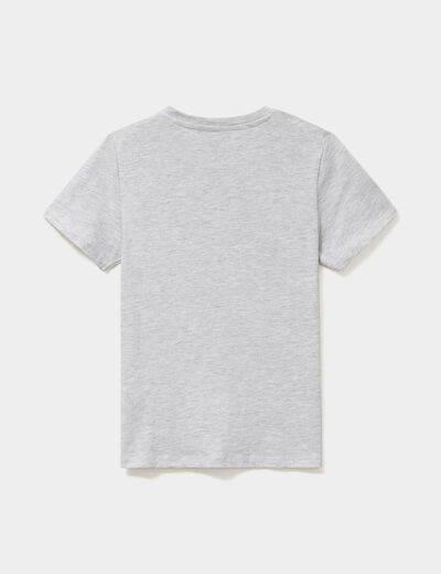 T-shirt col rond manches courtes gris gar&ccedil;on
