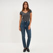 T-shirt manches courtes gris fonc&eacute; femme