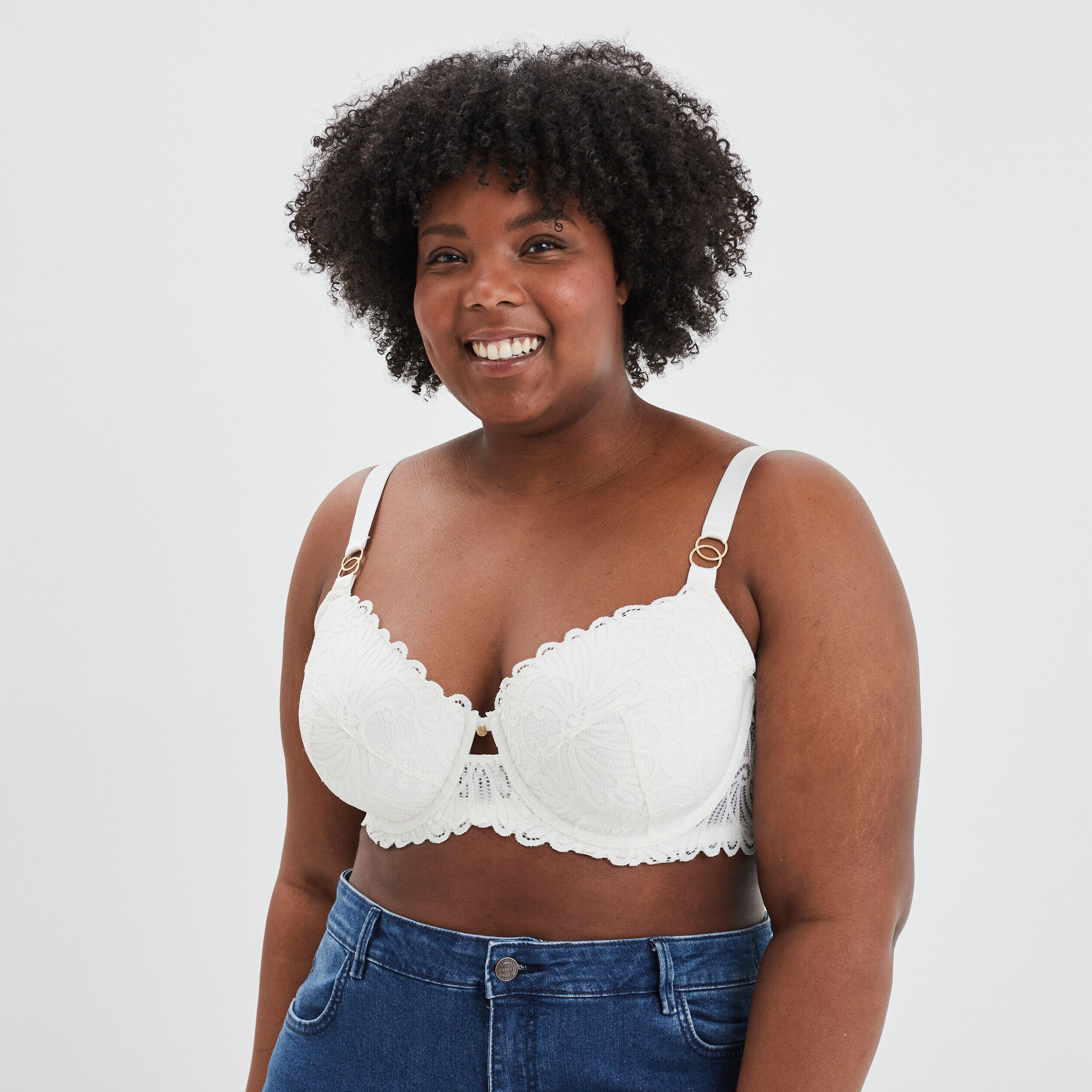 Soutien-gorge emboîtant dentelle blanc femme grande taille MODAVISTA