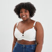 Soutien-gorge emboîtant dentelle blanc femme grande taille