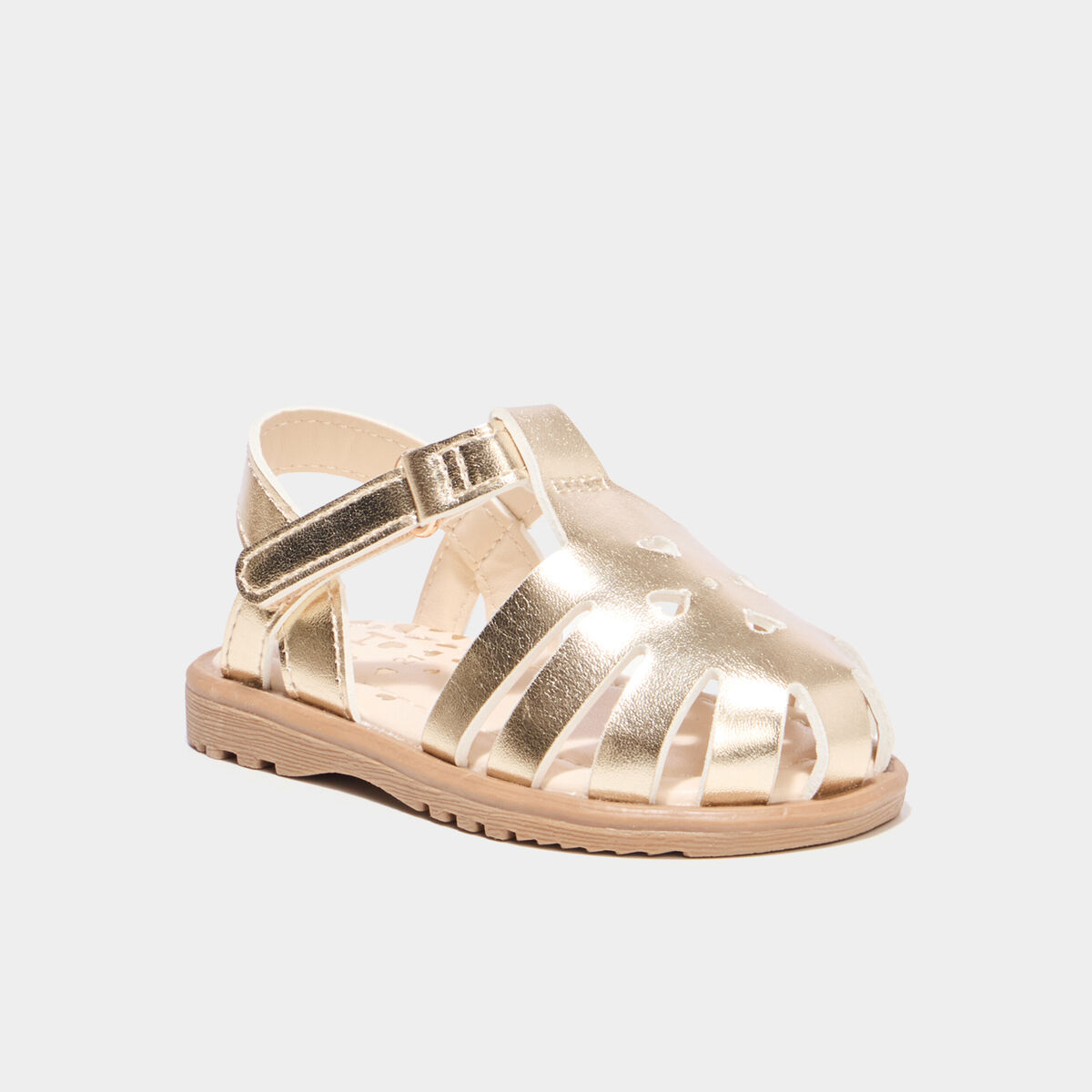 Sandales jaune or b&eacute;b&eacute; fille