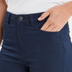 Pantacourt slim 5 poches bleu marine femme