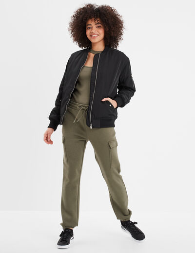 Veste bomber zippée Liberto noir femme