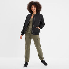 veste bomber zippee liberto noir femme Veste bomber zippée Liberto noir femme