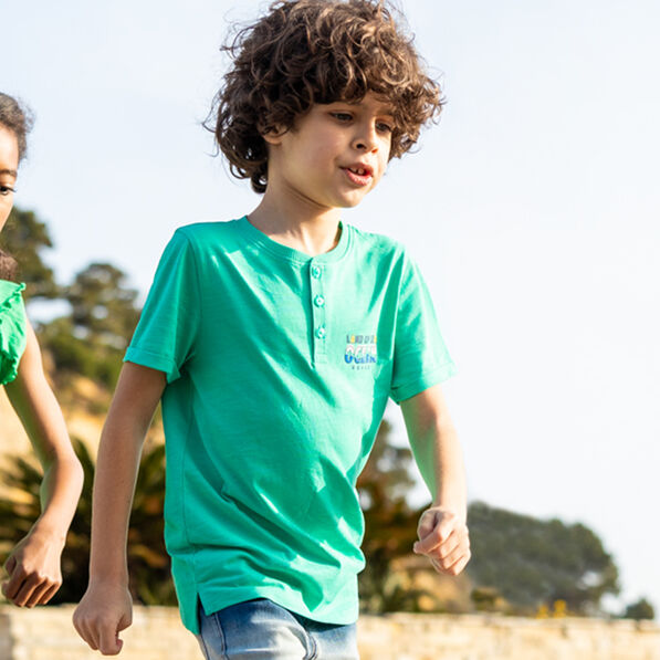 t shirt manches courtes creeks vert garcon T-shirt manches courtes Creeks vert garçon