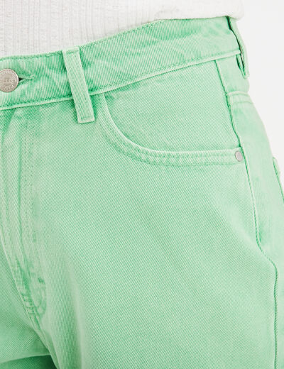 Short mom coton Creeks vert menthe femme
