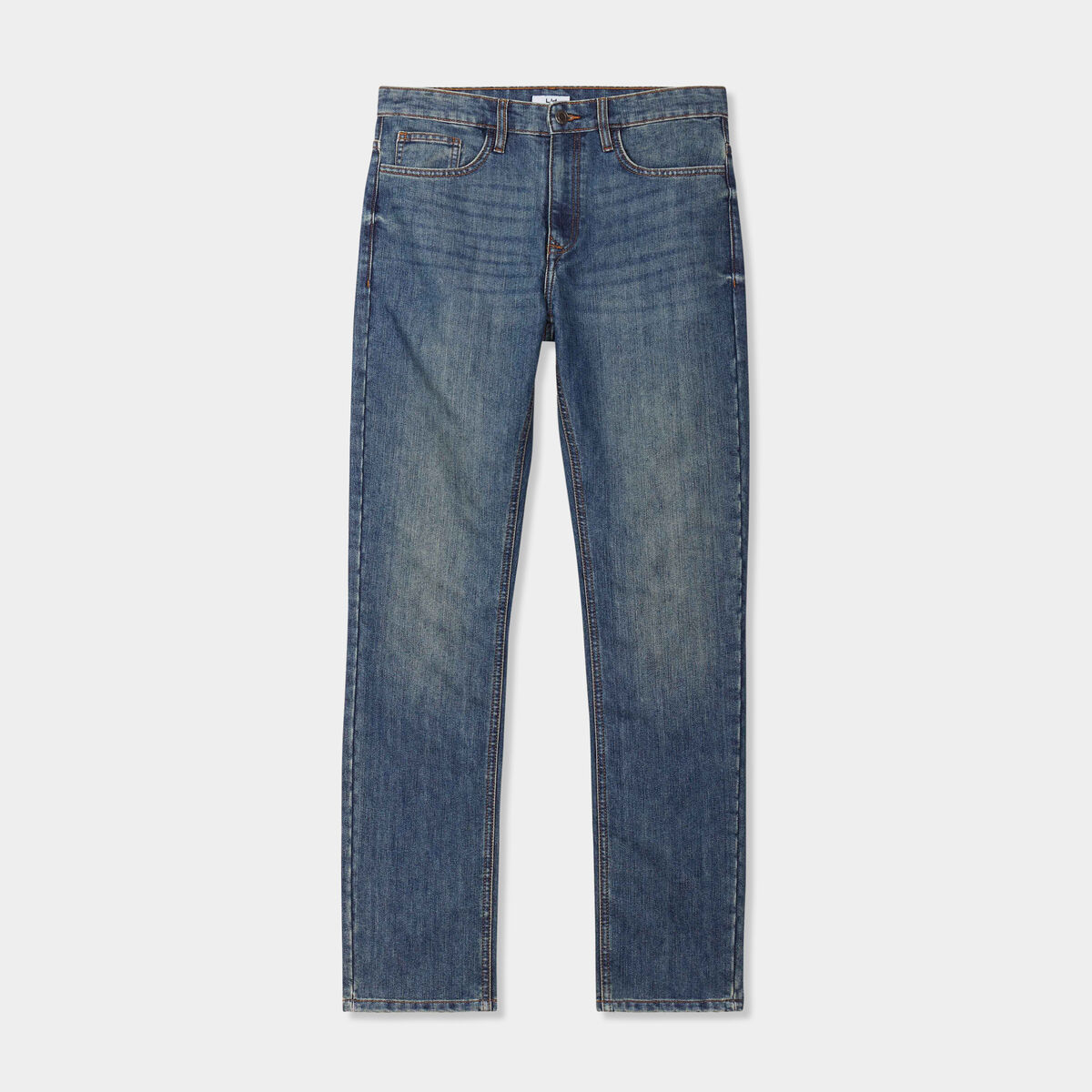 Jeans straight denim 5 poches denim dirty homme