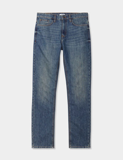 Jeans straight denim 5 poches denim dirty homme