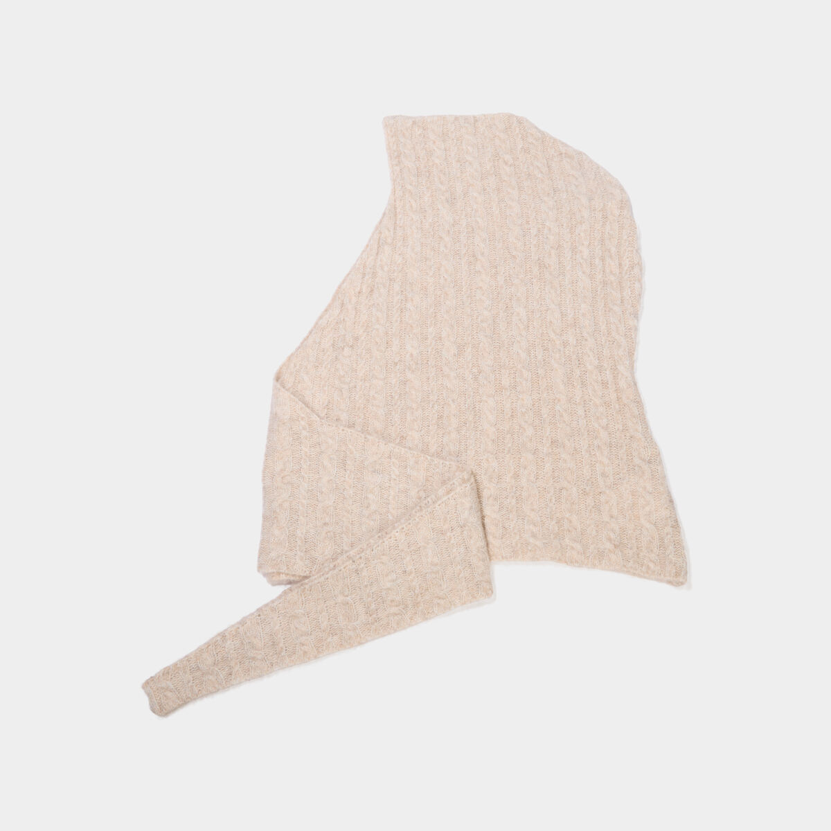 Cagoule avec &eacute;charpe int&eacute;gr&eacute;e beige femme