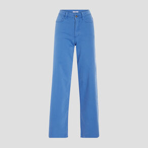 Pantalon wide leg taille haute bleu electrique femme