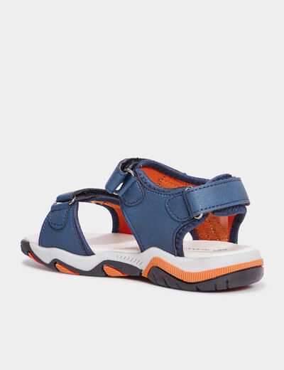 Sandales à scratchs Trappeur bleu garçon