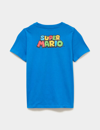 T-shirt manches courtes Super Mario bleu gar&ccedil;on