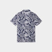 Chemise en coton manches courtes bleu homme