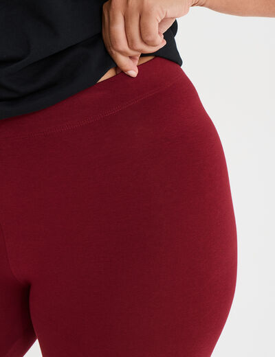 Legging bordeaux femme grande taille