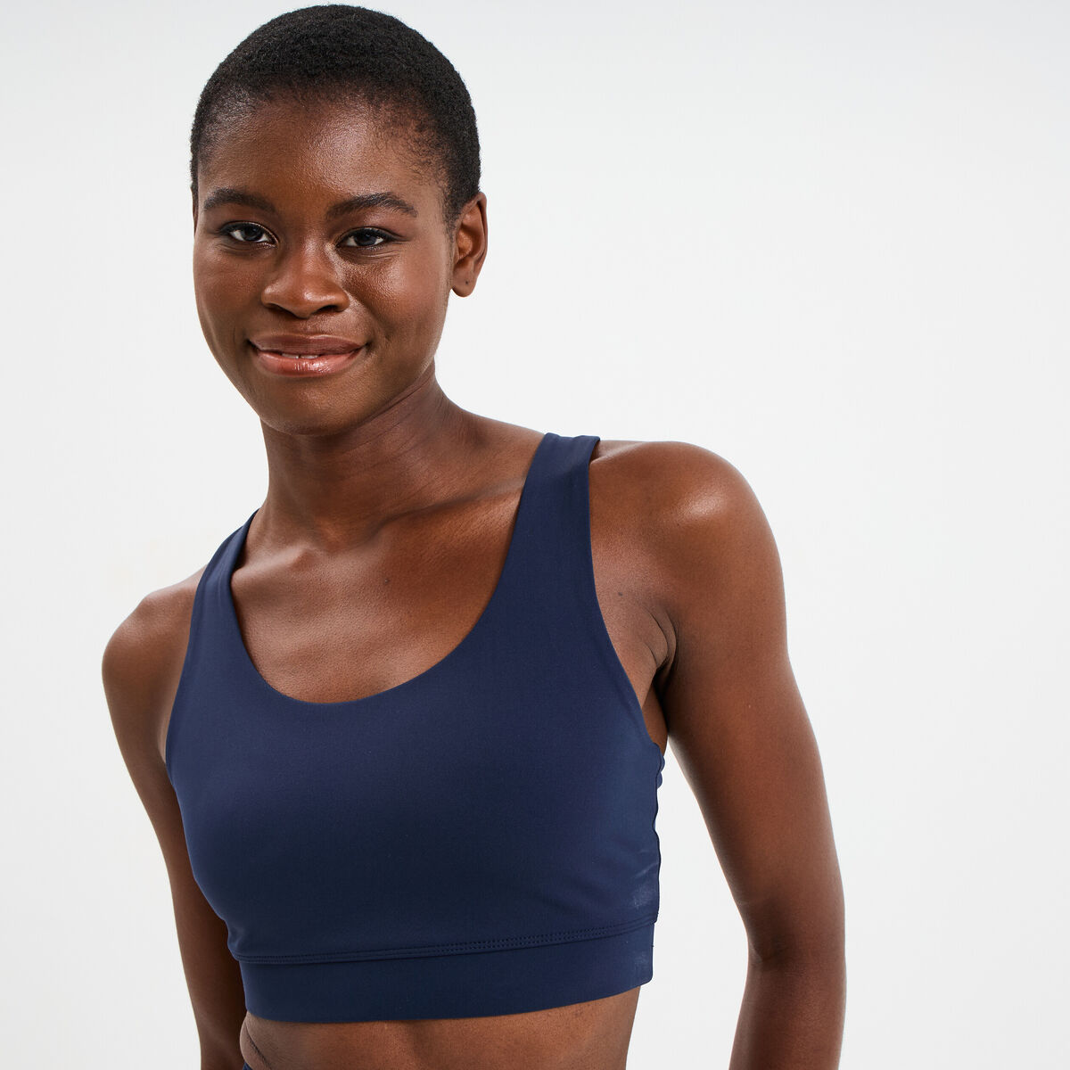 Brassi&egrave;re de sport dos nageur bleu marine femme