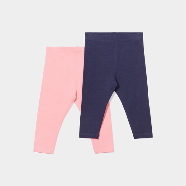 lot 2 leggings bleu marine bebef Lot 2 leggings bleu marine bébé fille