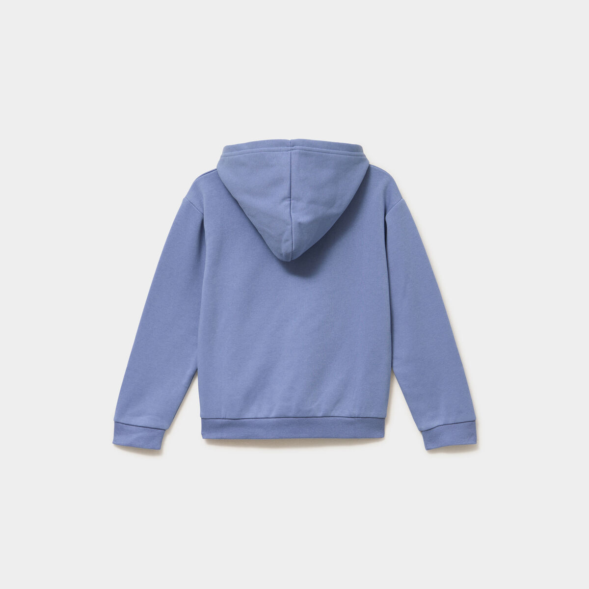 Sweat &agrave; capuche hoodie relax molleton bleu lavande fille