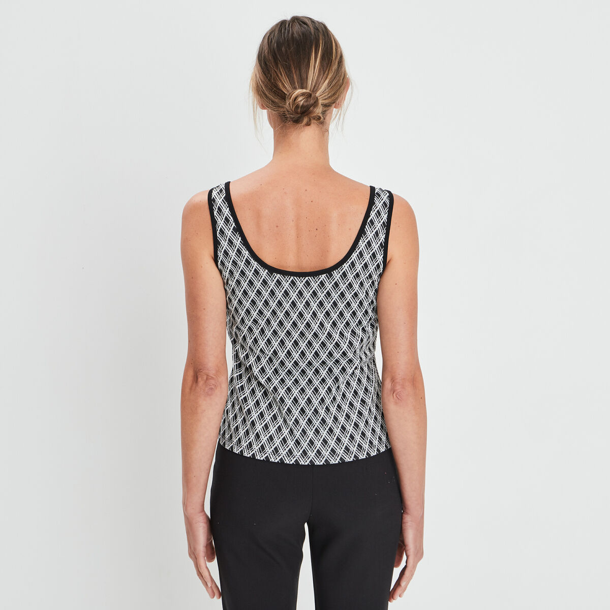 Débardeur détail anneaux bretelles noir femme