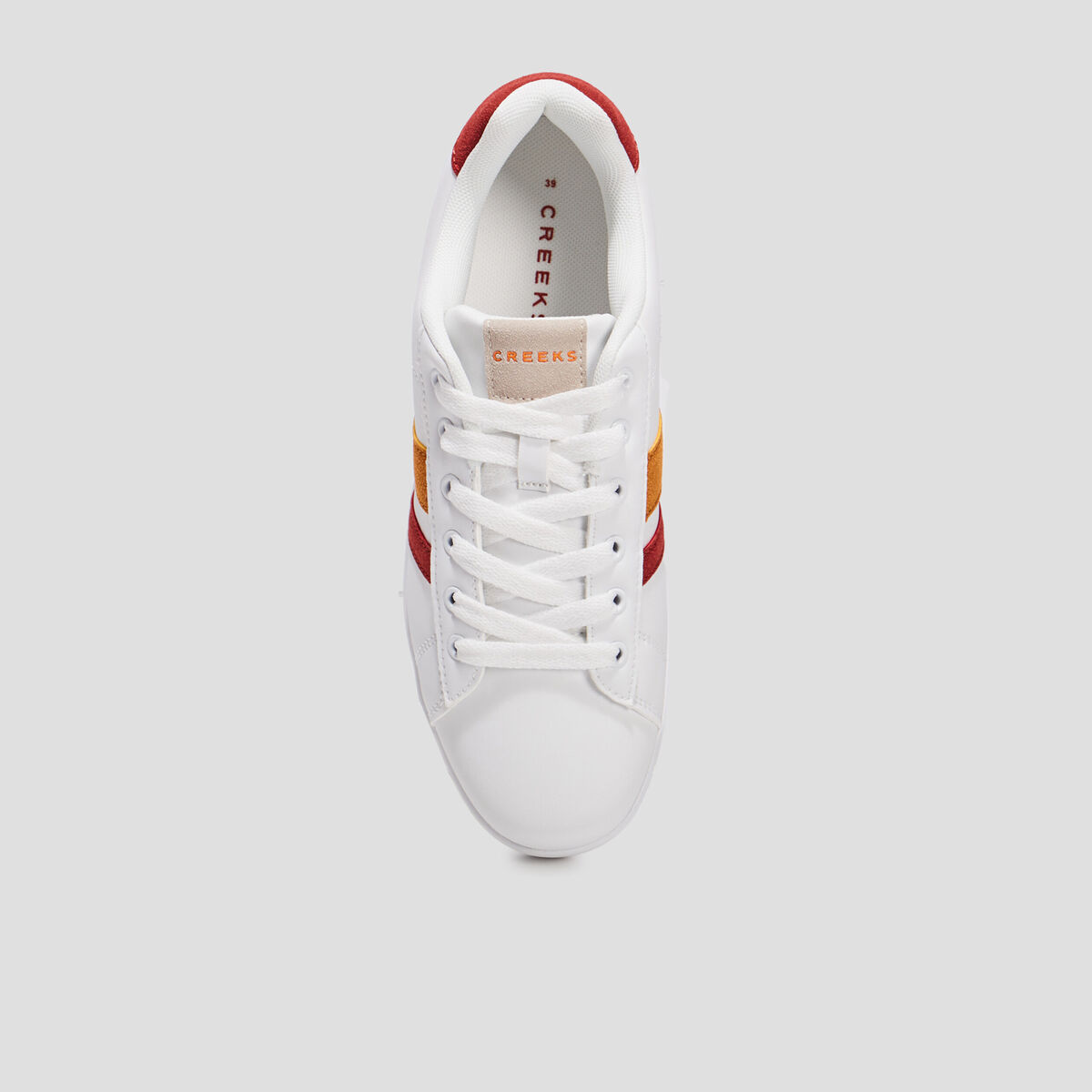 Tennis à lacets Creeks rouge femme
