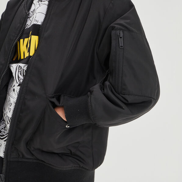 blouson bomber zippe liberto noir garcon Blouson bomber zippé Liberto noir garçon