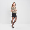 T-shirt détail bijou manches courtes noir femme