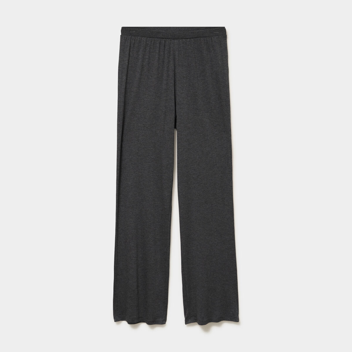 Pantalon fluide taille &eacute;lastiqu&eacute;e gris fonc&eacute; femme