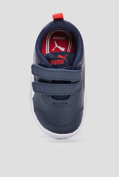 Tennis à scratchs Puma Courtflex bleu marine bébé garçon