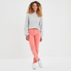 Pull avec perles et manches ballons gris clair femme