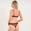 Soutien-gorge corbeille padd&eacute; dentelle bordeaux femme