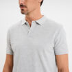Polo en coton manches courtes gris homme