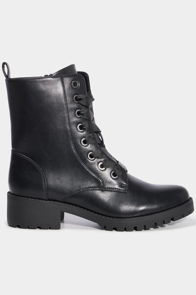 Boots avec lacets et talons noir femme