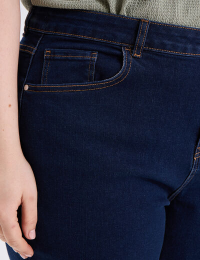 Jeans mom 7/8ème taille haute denim brut femme grande taille