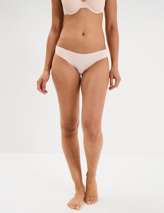 Culotte microfibre sans coutures rose clair femme