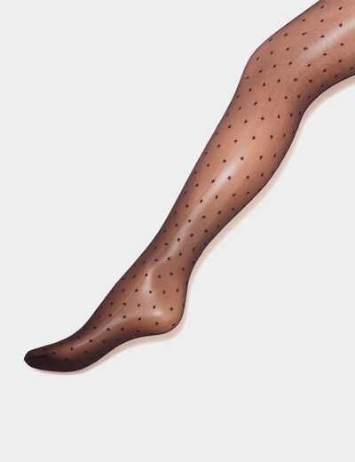 Collants semi-transparents 40D noir femme