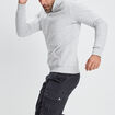 Sweat molleton à capuche hoodie gris clair homme