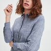 Chemise manches longues lin majoritaire bleu femme