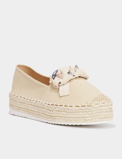 Espadrilles plateformes à boucle Liberto blanc femme