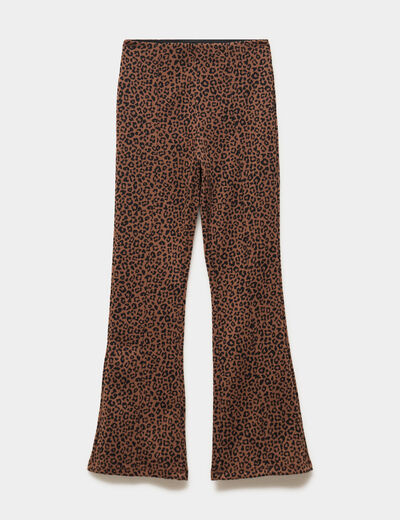 Pantalon bootcut stretch marron fille