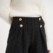 Short en tweed ajust&eacute;e &agrave; pont noir femme