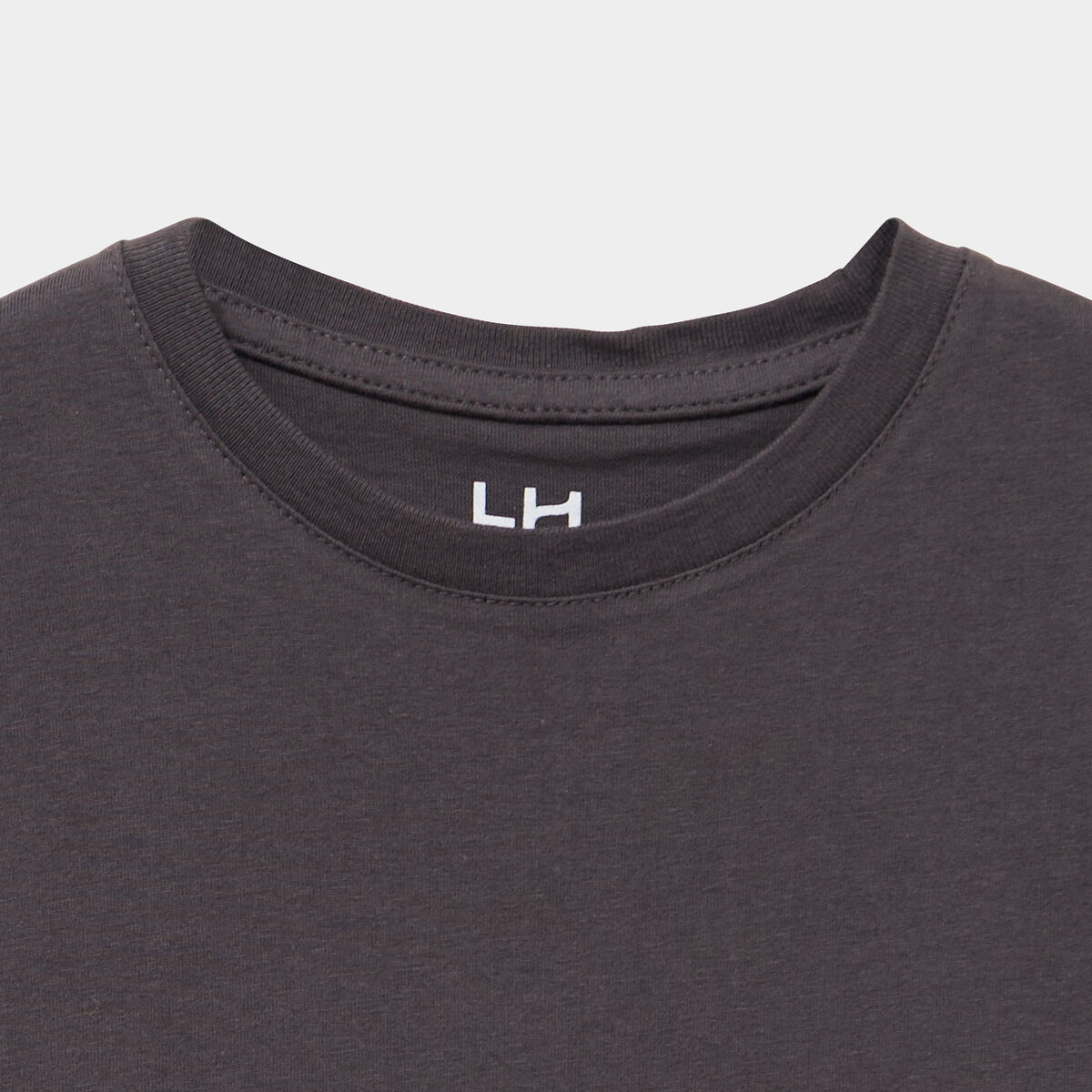 T-shirt en coton manches courtes gris fonc&eacute; gar&ccedil;on