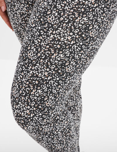 Legging en coton noir femme grande taille