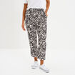 Pantalon fluide coupe cigarette blanc femme